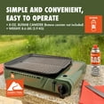 thumbnail image 5 of Ozark Trail Outdoor Butane Griddle, 7650 BTU, 15"x12" Cast Aluminum Griddle Fits 4 Burgers, CSA Approved, Green Color, 5 of 12