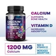 thumbnail image 5 of Calcium 1200 mg with Vitamin D3 - Bone Health Supplement, Vitamin D & Calcium Supplements for Women & Men - Bone Strength, Teeth & Immune Support, Nature's Calcium Pills, Bottled in USA - 240 Tablets, 5 of 10