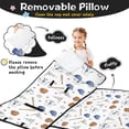 thumbnail image 3 of Baseballs and Jerseys White Pattern Teens Toddler Nap Mat with Pillow, Sleeping Mat Bag for Preschool Daycare 51"x22", 3 of 6