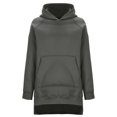 thumbnail image 6 of Lindreshi Hoodies for Women Fashion Women's Casual Long Sleeve Round Neck Ladies Pocket Solid Hooded Sweatshirts Tops Blouse, 6 of 7