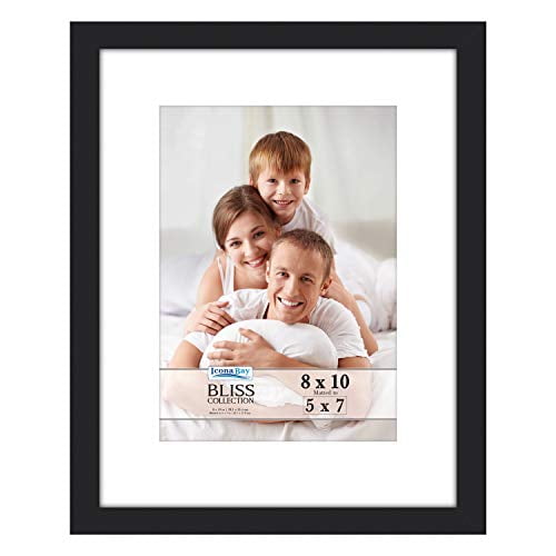 Wall & Tabletop Frames Langdon House 8x10 Picture Set 12 Pack, Black Mount 