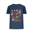 thumbnail image 1 of Blusas de Verano de las Mujeres Flor Impresa Cuello Redondo Manga Corta Superior, Verano Superior de las Mujeres, 1 of 4