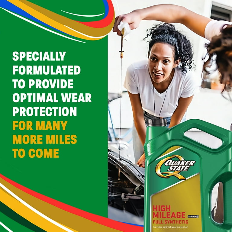 QUAKER STATE 0W-20 4L エンジンオイル 3缶セット Quaker State Full Synthetic High Mileage 0W-20 Motor Oil, 1 Quart