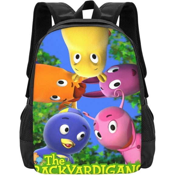 The Anime Backyardigans Backpack Large Capacity Leisure Travel Backpack Book Bag Outgoing Daypack 12.5x5.5x16.5 inch