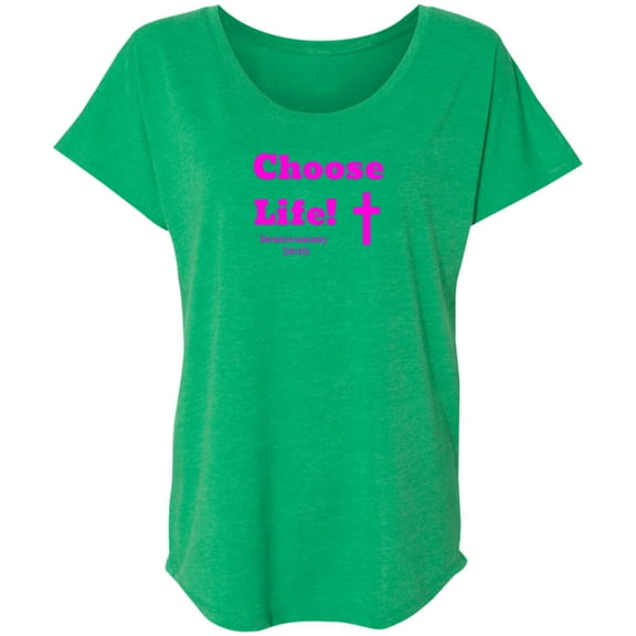 Choose Life 2.0 Ladies Triblend Dolman