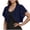 Navy, variant on Dressy Ruffle Bolero for Women Short Sleeve Shrugs Lightweight Open Front Cropped Cardigan for Women Over Dress Navy M
