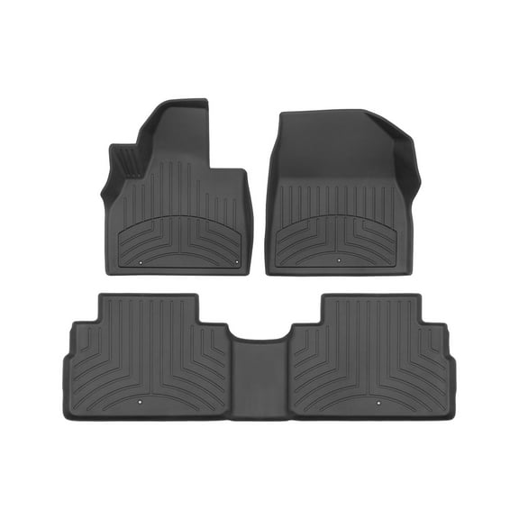 WeatherTech FloorLiner HP Custom Fit Floor Mats compatible with 2020-2025 Kia Telluride - 1st & 2nd Row, Black