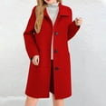 thumbnail image 2 of Aoiroe Women Winter Mid,Long Jackets For Women,Wool Blend Coat Women,Wool Pea Coats For Women,Long Winter Coats For Women,Long Coats For Women,Ladies Winter Coats,Red,4XL, 2 of 6