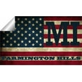 thumbnail image 2 of Farmington Hills MI Michigan Oakland County Vintage US Flag Decal Bumper Sticker 3M Vinyl 3" x 5", 2 of 3