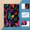 thumbnail image 2 of Spiral Notebook,College Ruled Journal,8.26" x 5.71" 50 Sheets/100 Pages,2 Pack - Colorful Butterflies Each With Unique Design And Color Palette, 2 of 7