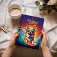 thumbnail image 3 of Retro Surfing Corgi in Cool Sunglasses Hello Summer Waves Spiral Bound Journal Welsh Corgi Dog Lover Gifts Idea 5x7in Spiral Notebook - 10001, 3 of 5