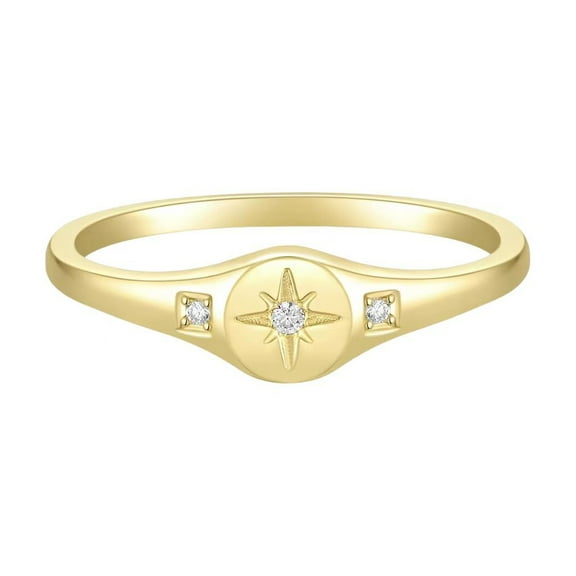 14K Gold Plated Wedding Bands for Women Stackable Thin Dot Ring Statement Ring Size