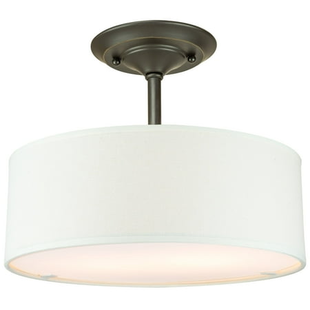 Drum Shade Ceiling Fixture (Kira Home Revel Addison 13