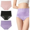 thumbnail image 2 of 4PCS Plus Size Women's Leak Proof Panties, Leakproof Underwear M-6XL,Ladies Underwear With Incontinence Comfortable for Women 60+, 2 of 9