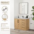 thumbnail image 5 of Vinnova Design Jakarta 42" Freestanding Single Bath Vanity in Oak Weathering Light Brown, 5 of 20