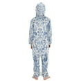 thumbnail image 3 of Soft Big Kids Onesie Pajamas Cozy Loose-Fit Jumpsuits for kids with Pockets for Christmas Lounge & Play Vintage Watercolor Floral Pattern, 3 of 8
