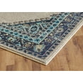 thumbnail image 4 of Handcraft Rugs Persian Rug - Faded, Oriental Distressed Area Rug - Modern Vintage Design Persian Area Rug - Abstract, Multicolor Kashan Design Persian Rug - Ivory/Beige/Aqua Blue/Navy 8 x 10 feet, 4 of 6