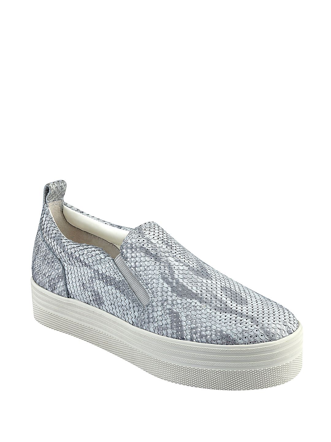 snakeskin print slip on sneakers
