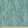 thumbnail image 2 of Ambesonne Botanical Fabric by the Yard Upholstery, Abstract Bluish Leaves, 5 Yards, Multicolor, 2 of 5