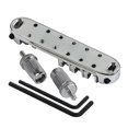 thumbnail image 3 of Chrome Metal Plated Roller Saddle Tune-O-Matic Bridge for Les Paul Style Electric Guitar Replacement, 3 of 5