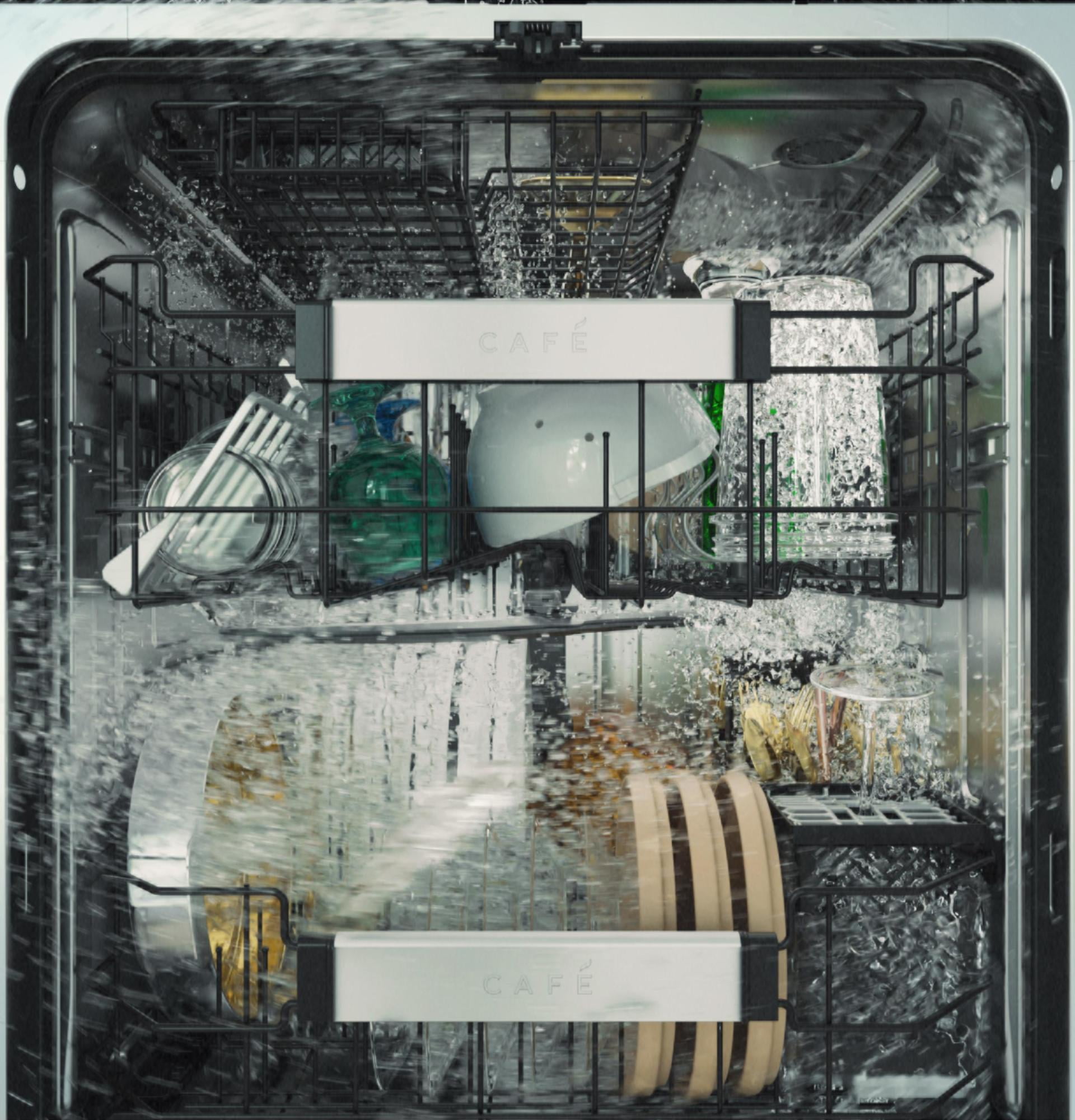 Cafe Cdt858pv 24" Wide 16 Place Setting Built-In Top Control Dishwasher - Stainless Steel