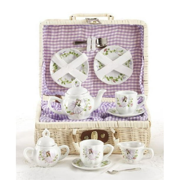 Delton Children's Tea Set with Basket Fairy