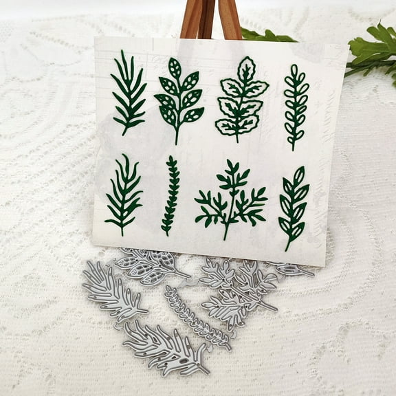 Die Cuts for Card Making, Ouginx 8pcs Leaves Metal Cutting Dies DIY Die Cutters Die Stencils for Scrapbooking, Embossing & More