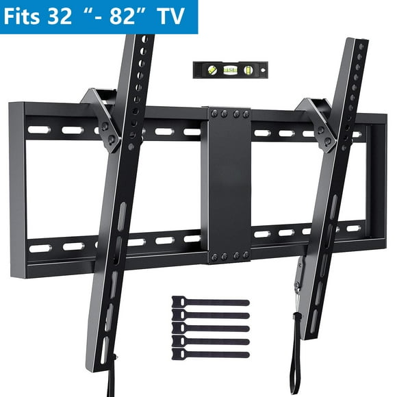 MountFTV Tilting Low Profile TV Wall Mount Bracket for 32-82" LED LCD OLED Flat Screen TVs with 600x400 Holds up to 132lbs