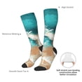 thumbnail image 4 of Naloa Ocean Wave Crash Knee Socks, High Socks Long Stretchy Sock Women Knee High Stocking, Long Socks for Women, 4 of 6