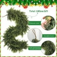 thumbnail image 3 of Guvpev 4FT Artificial Cypress Christmas Garland, Real Touch Winter Greenery Garland, Realistic Green Faux Cedar Garland Christmas Decorations for Mantel, Table, Holiday, Indoor Xmas Seasonal Decor, 3 of 9