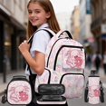 thumbnail image 2 of HUIACONG 17" Donut Candy Axolotl Girls School Backpack 4PCS Set, Aesthetic Bookbag with Insulated Lunch Box for Kids Age 8-14, 2 of 7