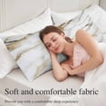 thumbnail image 5 of Modern White Gold Long Body Pillow Covers, Abstract Marble Geometric Soft Breathable Throw Pillow Cases with Invisible Zipper, Decorative Pillowcase Pillows Protectors for Sofa Bed Couch 20"x60", 5 of 9