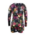 thumbnail image 2 of GUESS Combinaison à Manches Longues à Imprimé Floral pour Femmes, Polyester, Noir, TG, 2 of 2