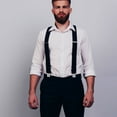 thumbnail image 6 of Men's X-Back 2 Inches Wide Heavy Duty Clips Adjustable Suspenders, 6 of 9