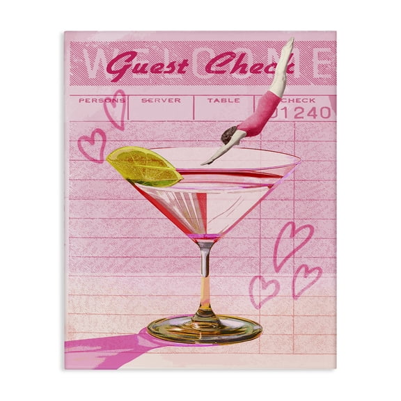 Stupell Industries Art Deco Diver into Cocktail Guest Check Canvas Art, 16 x 20, by Lil' Rue