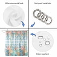 thumbnail image 4 of Nautical Coastal Shower Curtain, Waterproof Shower Curtains for Bathroom, Summer Beach Shell Coral Seaweed Blue Plaid Washable Fabric Bathtub Curtain Set Bath Decor with 12 Hooks 72"x78", 4 of 8