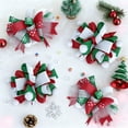 thumbnail image 5 of JoyBowie 4pcs 3.5 Inch Christmas Hair Bows for Girls Toddlers, Snowflake Ribbon Clips for Kids Holiday Party Hairstyles, 5 of 10