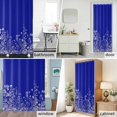 thumbnail image 6 of Flower Plant Fabric Shower Curtain Blue Washable Shower Curtains for Bathroom, Waterproof Bath Curtain with Hooks Home Decor 72x84in, 6 of 8