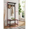 thumbnail image 2 of Room Designs Storage Hall Tree Black; Walnut Contemporary Rectangle, 2 of 2