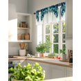 thumbnail image 6 of Green Feather Window Valance Curtain Abstract Modern Art Rod Pocket Short Curtain for Living Room, Bedroom & Kitchen Window Decor 54x18in, 6 of 8
