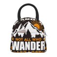 thumbnail image 1 of Disketp Not All Who Wander Are Lost4 Bolsa Térmica para Almuerzo, Lonchera con Abertura Amplia y Gran Capacidad, Organizador Reutilizable para Mujeres, Hombres y Adultos, 1 of 6