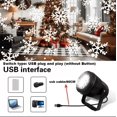 thumbnail image 7 of Projector Advertising Logo Light Christmas Snowflake Light Snowfall Projector Move Snow Outdoor Indoor Garden Projection Lights New Year Party Gobo Projector Light, 7 of 7