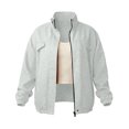 thumbnail image 5 of Tqcoqu Stand Collar Zip Up Jacket for Women, Long Sleeve Loose Casual Sweatshirt Cardigan with Patch Pocket, 2026 Fall Trendy Outfit, 5 of 9