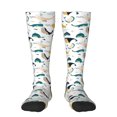thumbnail image 1 of Fotbe Cute Whale Calcetas Divertidas Estampadas para Hombre y Mujer, Calcetas de Algodón hasta la Rodilla para Caminar, Correr, Enfermería y Embarazo, 1 of 6