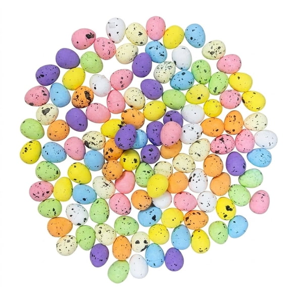 TETOU 150 Pcs Mini Easter Egg Basket Stuffers,Decorative Easter Speckled Small Eggs Plastic Bowl and Vase Filler for DIY Crafts Spring Displays Easter Party Decorations