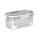 thumbnail image 2 of Xiying - Contenedor de Almacenamiento de Alimentos para Exteriores (25,5 X 15 X 11 Cm), Caja Bento de Plástico Transparente con Tapa Hermética, Drenaje En Capas y Sello de Silicona para Picnics, Camp, 2 of 4