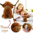 thumbnail image 2 of ValHome Highland Cow Plush Toys Stuffed Animals - 9.4" Cute Highland Cow Plushie Long Fluffy Faux Fur Cozy Farmhouse Décor Pillow - Soft Highland Bull Birthday Christmas Gift for for Kids, 2 of 9