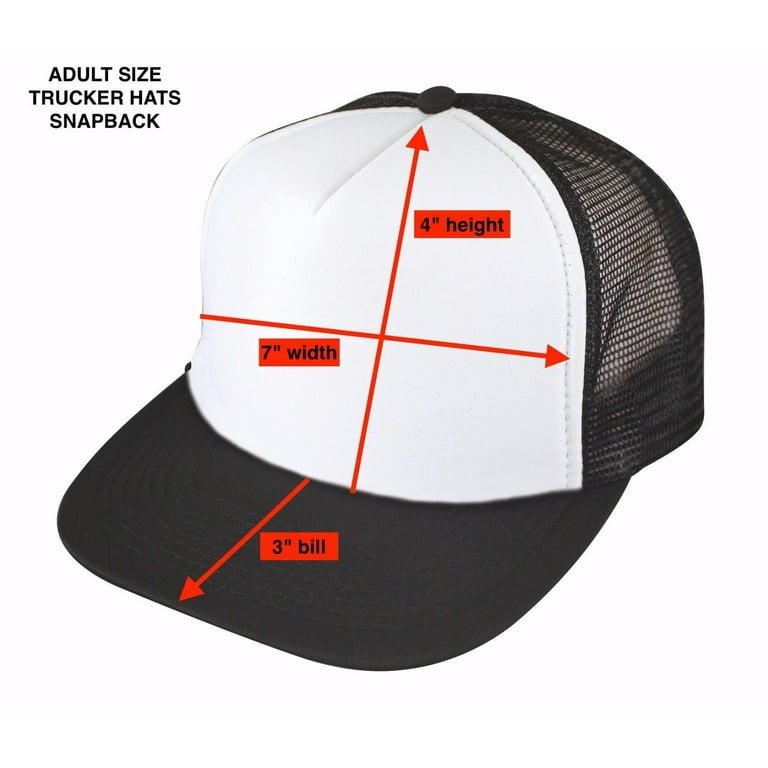 Snapback Caps Trucker Baseball Adult Two Hats Blank Foam Classic Solid Youth Tone Mesh