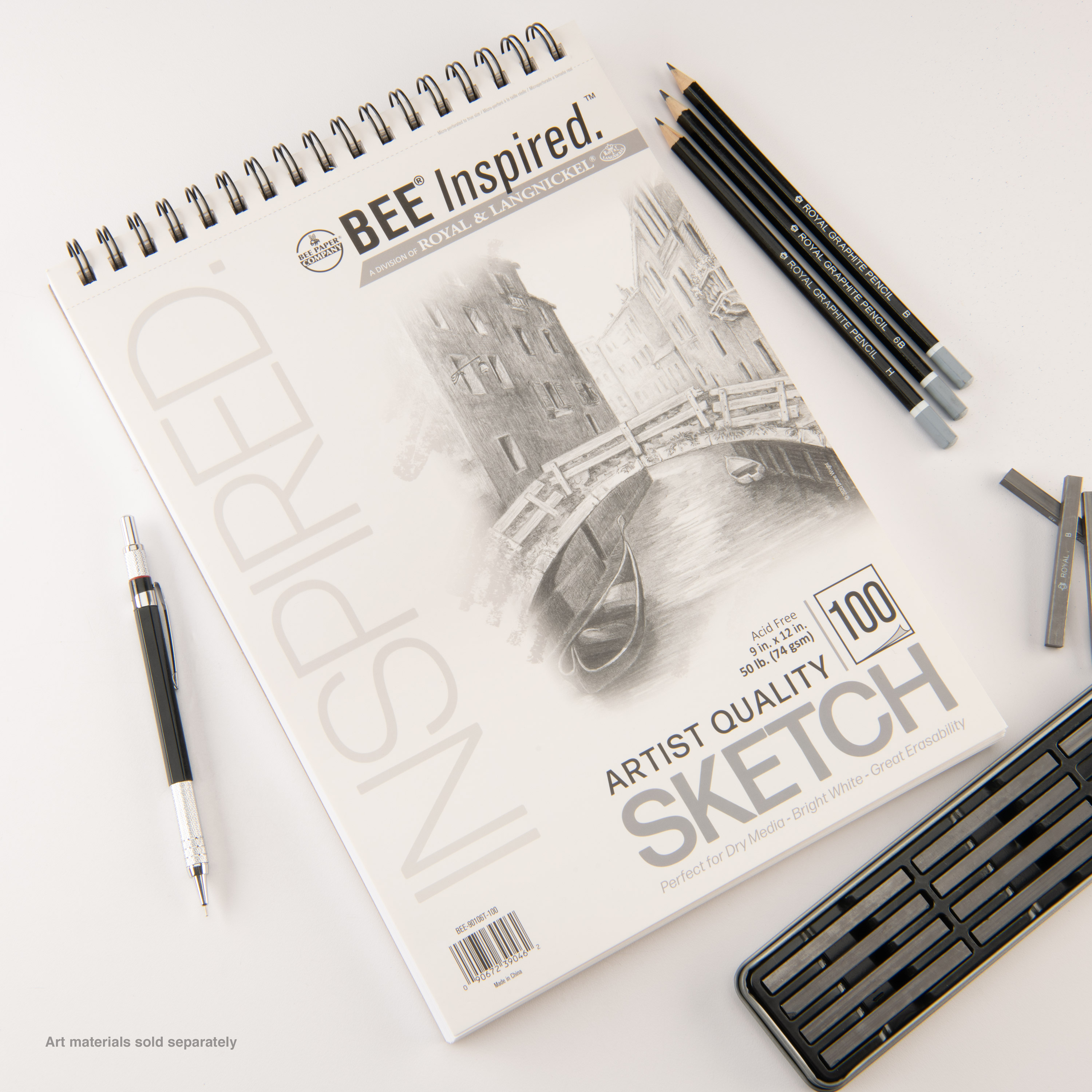 Bee Paper Bee Inspired 9x12" Sketching Paper Pad, 100 Sheets photo 6