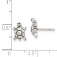 thumbnail image 2 of Beautiful Sterling Silver Antique Turtle Post Earrings, 2 of 2